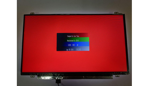 Матриця CHI MEI INNOLUX, N140FGE-EA2 Rev:C2, 14.0'', LED, HD+ 1600x900, 30-pin, Slim, б/в, Має подряпини та чорні плямки, помітні при роботі - 304305
