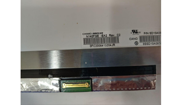 Матриця Chi Mei INNOLUX, N140FGE-EA2 Rev:C2, 14.0'', LED, HD+ 1600x900, 30-pin, Slim, б/в, Засвітів немає, але присутні подряпини які помітні при роботі - 304310