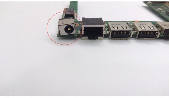 Плата с разъемами USB, Разъем питания (требуется замена (фото)), Card Reader и ETHERNET для ноутбука Asus U35JC б / В.В хорошем состоянии, без повреждений. - 304349
