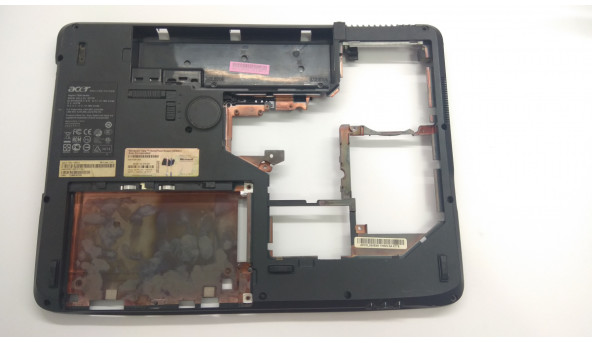 Нижня частина корпуса для ноутбука Acer Aspire 7520, ICY70, 17.0", AP01L000E00, Б/В. Зламані кріплення (фото).