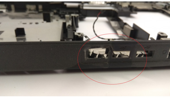 Нижняя часть корпуса для ноутбука Acer TravelMate 7520/7220, MS2209, 17.0 ", 60.4U005.004, Б / У. Все крепления цили.Е поврежденные разъемы (фото). - 304678