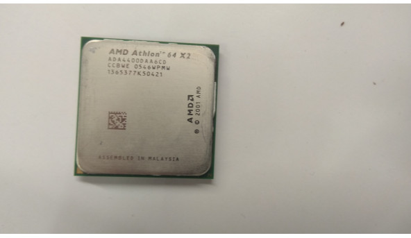 Процессор AMD Athlon 64 X2, ADA4400DAA6CD, 2 МБ кэш-памяти, тактовая частота 2, 2 ГГц, частота системной шины 1000 Mhz, Б / У. В хорошем состоянии, без повреждений.