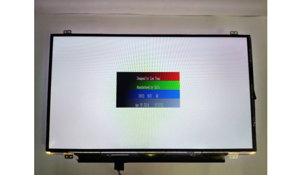 Матриця LG Display, LP140WD2(TP)(D1), 14.0'', LCD, HD 1600x900, 30-pin, Slim, б/в, Є засвіт в куті та маленькі чорні плямки - 305143