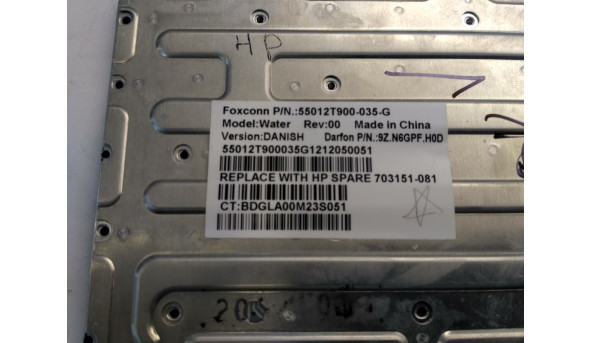 Протестирована, рабочая клавиатура для ноутбука HP Elitebook 8560W, 8570W, 55012T900 -035-g, 9z. n6gpf. h0d, Б / У. - 305338
