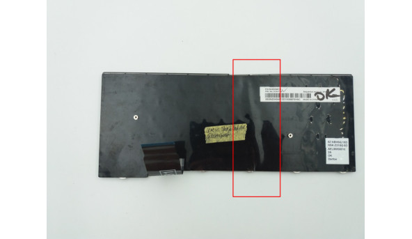 Клавіатура для ноутбука Lenovo Thinkpad Yoga 11e Б/У, Відсутня одна клавіша, є тріщина, деформована.