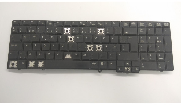 Клавіатура для ноутбука HP Probook 6540b, 6545b, 6550b, 6555b, Б/В, Відустні декілька клавіш (фото), та є зламані кріплення (фото), Клавіатура робоча, протестована