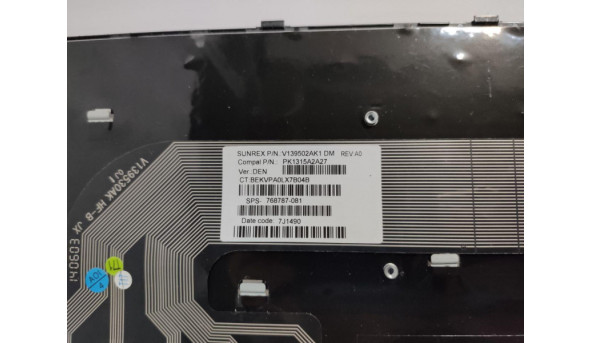 Клавиатура для ноутбука HP ProBook 450, G1, Б / У, Отсутствует Одна клавиша * фото). Клавиатура рабочая, протестирована. - 305487