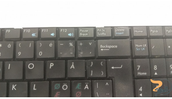Клавиатура для ноутбука ASUS A52N, F50s, X5AV, Б / У, Есть небольшая деформация (фото).. Клавиатура рабочая, протестирована. - 305489