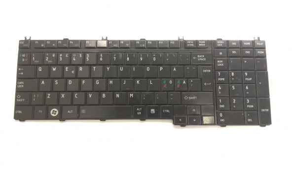 Клавиатура для ноутбука Toshiba Satellite P300, L350, L355, L500, A500, Б / У, Есть небольшая деформация. Клавиатура рабочая, протестирована.
