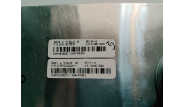 Клавиатура для ноутбука ASUS K55DE, K55DR, K55N, A55N, 04GNV32KND00-1, Б / У, Диформована (фото), отсутствует клавиша (фото) - 305524
