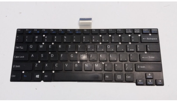 Клавіатура для ноутбука Sony Vaio SVT131, 149109411US, Б/В, Протестована, не працюють дві кнопки вверх, вправо.