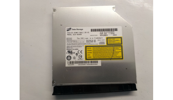 DVD привод для ноутбука Fujitsu Amilo M7400, MS2137, GCA-4040N, IDE, Б / У, в хорошем состоянии, без повреждений.