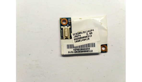 Modem board, знятий з ноутбука Toshiba Satellite L500D, 6028B0000312, Б/В, в хорошому стані, без пошкоджень.