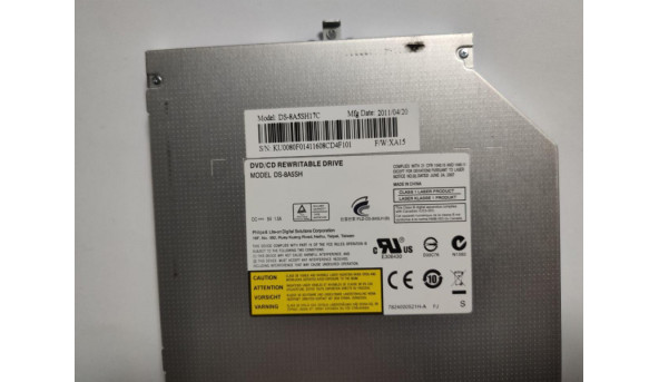 CD / DVD привод для ноутбука Asus K52D, DS-8A5SH, SATA, Б / У. В хорошем состоянии, без повреждений.