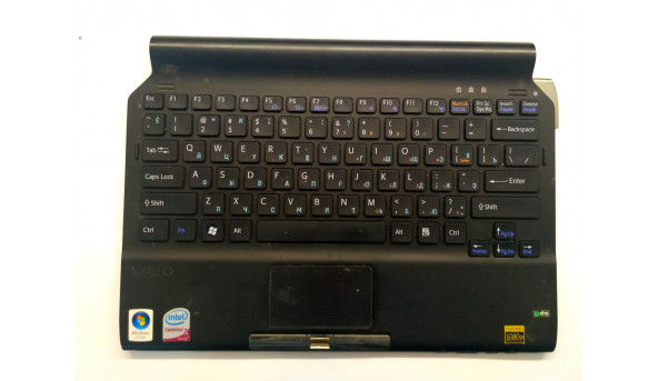 Середня частина корпуса для ноутбука Sony PCG-4Q3L, 10.1", Б/В. Кріплення всі цілі. Без пошкоджень, в комплекті не робоча клавіатура