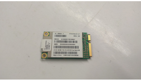 Modem Board, знятий з ноутбука  Lenovo ThinkPad W510, 60Y3183, Б/В. В хорошому стані, без пошкоджень.