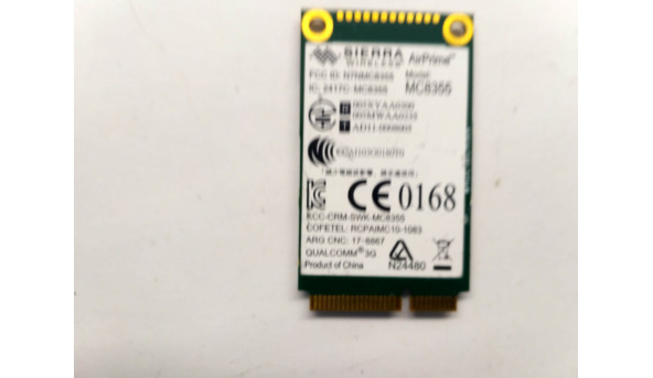 3G модуль Sierra AirPrime mc8355, 634400-001, снят с ноутбука Lenovo R61, Б / У, в хорошем состоянии, без повреждений. - 306055
