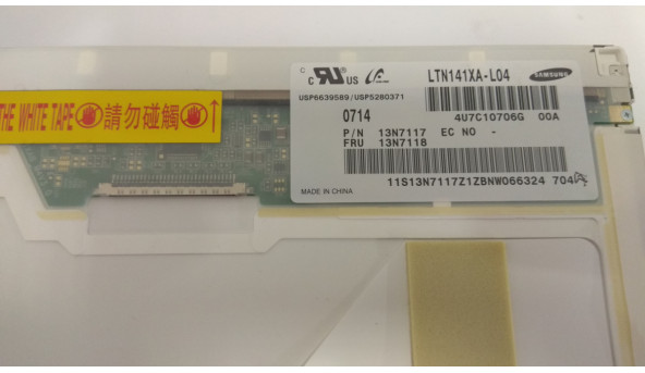Матриця Samsung, LTN141XA-L04, 14.1", CCFL 1-Bulb, XGA 1024x768, Б/В - 306068
