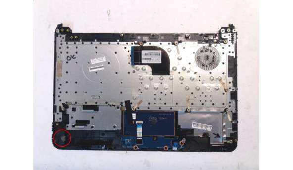 Середня частина корпуса для ноутбука HP 14-AC, 14-AF, 1510B1782701, 813513-031, Б/В. клавіатура робоча, пошкоджено одне кріплення, подряпини, тріщіни (фото) - 306232