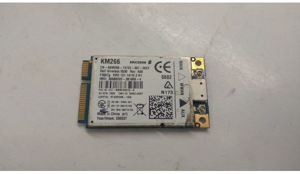Modem Board, знятий з ноутбука Dell Latitude E5530, KM266, Б/В. В хорошому стані, без пошкоджень.