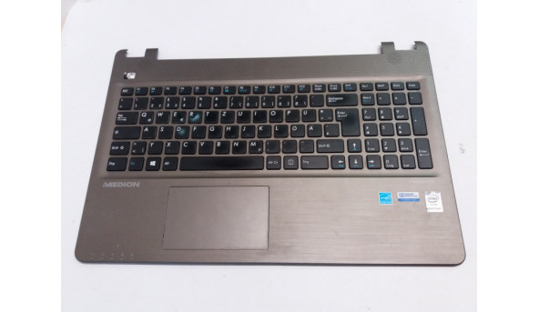 Середня частина корпуса для ноутбука, MEDION Akoya E6412T, MD99450, 13N0-1BA0W11, MP-13A86D0, Б/В, Клавіатура протестована, робоча, Всі кріплення цілі.
