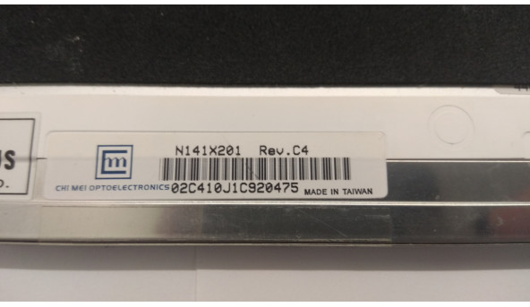Матриця Chi Mei Optoelectronics, N141X201 Rev.C4, 14.1", CCFL 1-Bulb, 1024x768, Б/В - 306381