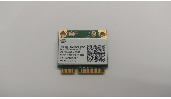 Адаптер WI-FI, снят с ноутбука Fujitsu Siemens Lifebook E780, 622NHMW, Б / У, в хорошем состоянии, без повреждений.