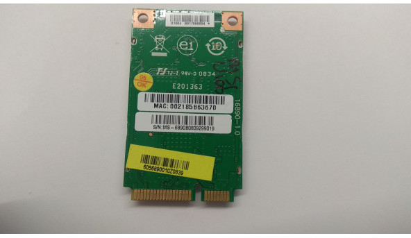 Адаптер WI-FI, снят с ноутбука MSI U100, RT-2700E, Б / У, в хорошем состоянии, без повреждений. - 306429