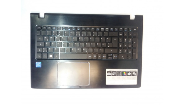 Середня частина з тачпадом та клавіатурою (робоча) для Acer Aspire E5-575 15.6", EAZAA006010-A, Б/В, Зламано 3 кріплення (фото).