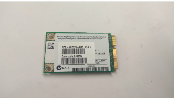 Адаптер Bluetooth знятий з ноутбука HP Nc6400, 396331-001, 407576-001, Б/В. В хорошому стані, без пошкоджень. - 306711