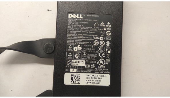 Зарядка для ноутбука DELL DA130PE1-00, ADP-130DBB , 130W, 19.5V, 6.7A , 100-240V, 50-60Hz, Оригінал - 307109