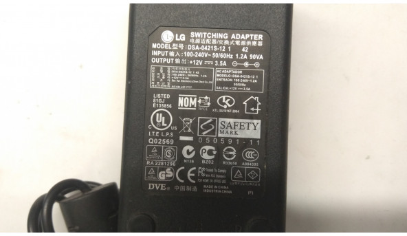 Зарядка для ноутбука LG DSA-0421S-12, 90W, 12V, 3.5A , 100-240V, 50-60Hz, Оригінал - 307111