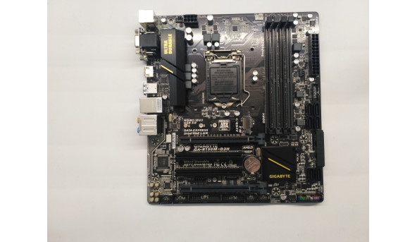 Материнская плата Gigabyte GA-B150M-D3P, состояние новой. При некорректном работе платы, мы меняем на другую плату. Материнские платы протестированы на них ставили Windows и все драйвера, также тестировали все порты. - 307187