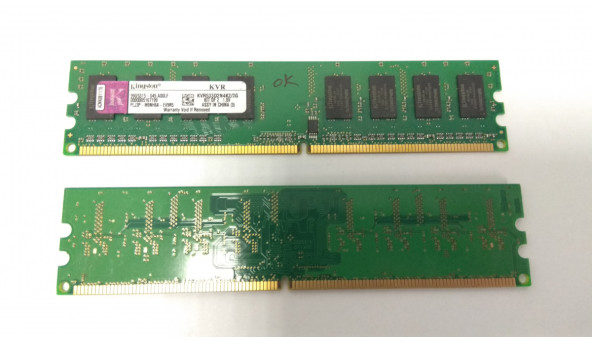 Оперативная память для ПК DDR2, 800 МГц, 2 Гб, PC2-6400U, DIMM, Б / У. Рабочая, протестирована - 307262