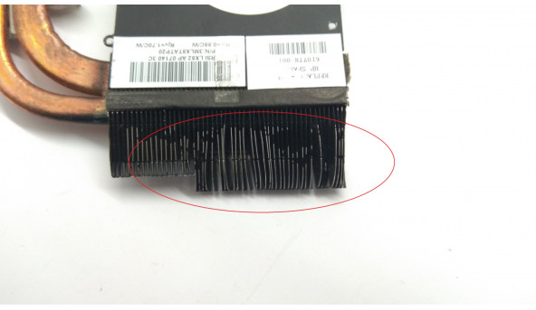 Термотрубки системы охлаждения для ноутбука HP Pavilion dv6, dv6-3000, 610778-001, 3MLX8TZTP20, Б / У. Погнута решетка (фото). - 307280