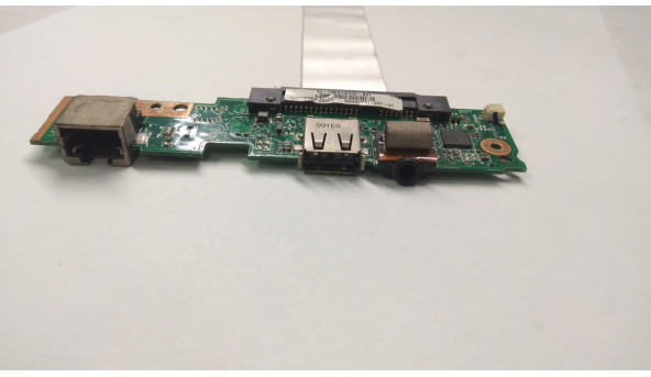 Плата з роз'ємами Audio роз'єм, USB роз'єм, LAN роз'єм, перехідник HDD, SATA та кнопкою включення для ноутбука Asus Eee PC 1001px, 60-0A2BIO2000-B01, Б/В. В хорошому стані. без пошкоджень. - 307284