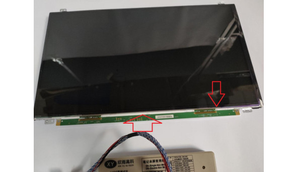 Матриця AU Optronics, B156XTN04.2, 15.6'', LCD, HD 1366x768, 40-pin, Slim, б/в. Спочатку при тесті мигало зображення, але потім все стало на свої місця, є декілька подряпин які помітні при роботі, відсутня захисна плівка знизу, та є засвіти - 307312