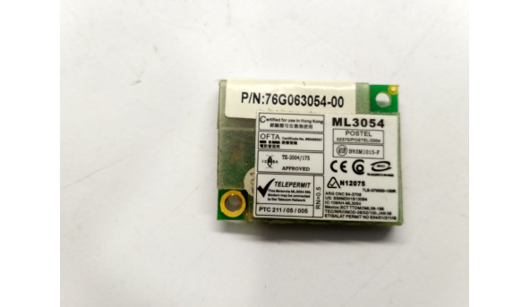 Modem board, знятий з ноутбука Fujitsu Amilo Pi2550, ML3054, Б/В, в хорошому стані, без пошкоджень - 307324