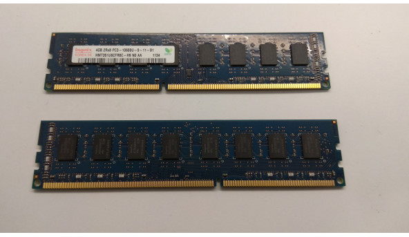 Оперативная память HUNIX, DDR3, 1333 МГц, 4 Гб 10600S, DIMM, PC, Б / У, Тестируемая, рабочая
