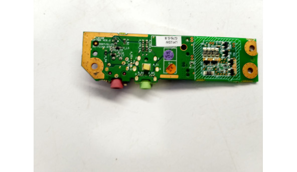 Плата с разъемами Audio для ноутбука Fujitsu Siemens Amilo pro V3515, 50-71144-07, Б / У. В хорошем состоянии. без повреждений