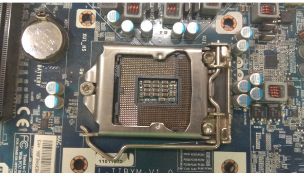 Материнська плата для ПК LENOVO ThinkCentre, L-IIBXM, Rev:1.0, Б/В. Погнуті ніжки CPU, не реагує на кнопку включення. - 307544