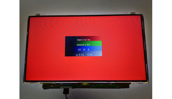 Матриця  LG Display,  LP140WD2 (TP)(B1),  14.0'', LED,  HD+ 1600x900, 30-pin, Slim, б/в, Є легенький засвіт, майже не помітний, присутні подряпини непомітні на всіх кольорах
