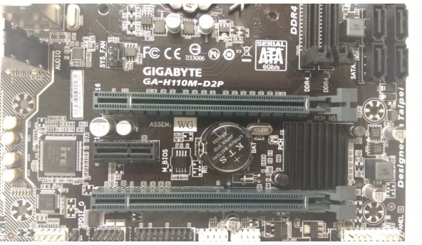 Материнська плата для персонального комп'ютера GIGABYTE GA-H110M-D2P, rev.1.0, стан нової. - 307613