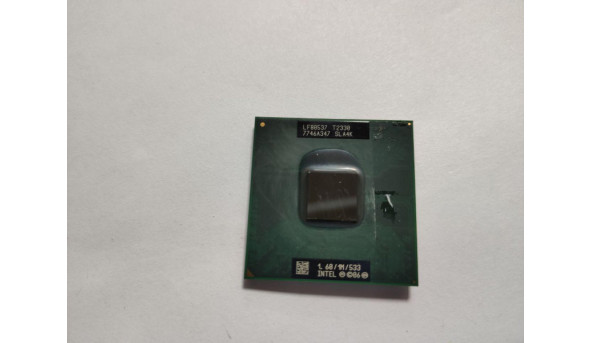 Процессор Intel Pentium SLA4K T2330, 1 МБ кэш-памяти, тактовая частота 1 6 ГГц, Б / У. В хорошем состоянии, без повреждений.