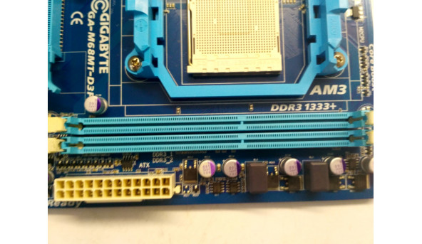 Материнська плата для ПК GIGABYTE GA-M68MT, Socket AM3, Б/В + Гарантія 3 місяці. Протестована, робоча - 307691