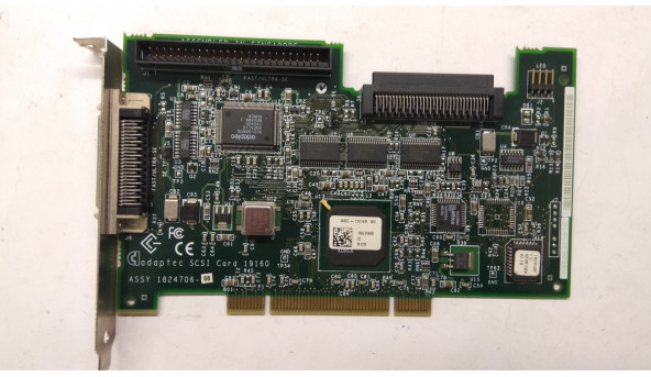 Контроллер PCI , ADAPTEC, ASC-19160,  ASSY 1824706-08, LVD-SE, SCSI, нова.