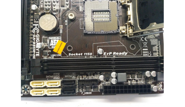 Материнська плата для ПК GIGABYTE GA-B85M-HD3G, аналог GA-B85M-HD3, rev.1.0.Socket 1150, Б/В + Гарантія 3 місяці. - 307886
