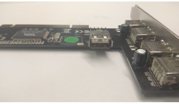 Контроллер USB2.0 PCI, 4 зовнішніх і 1 внутрішній, DeLock, VT6212L, новий, без коробки.