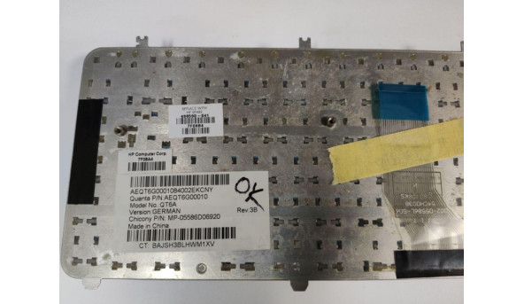 Клавиатура для ноутбука HP Pavilion dv5-1000 SILVER, dv5-1102el, dv5 1111ea, 488590-031, Б / У, в хорошем состоянии без повреждений, полностью рабочая, протестирована клавиатура, является не оригинальные клавиши и клавиши поклеены наклейками (фото) - 3079