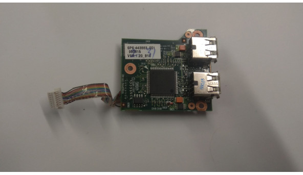 Плата з роз'ємами USB та Cardreader роз'ємом для ноутбука HP Compaq 6710b, 443883-001, 6050A2090401, Б/В. В хорошому стані. без пошкоджень. - 308080